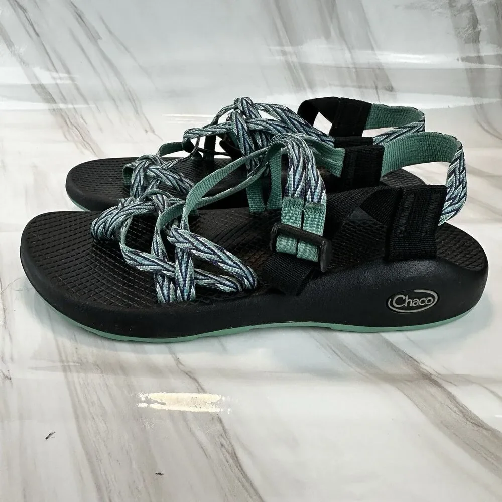 Chaco ZX2 Ecotread Dagger Teal Classic Blue Athletic Strappy Sandal Women's Sz 8